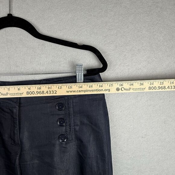 Express Y2K Navy Sailor Pants 6 Flare Leg  Stretch Nautical Office (minor flaw) - Picture 4 of 9